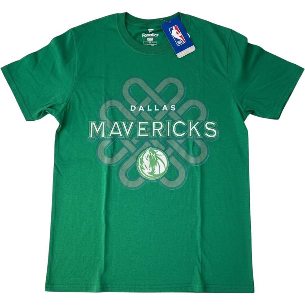 Fanatics Dallas Mavericks NBA Green Tee Shirt Small Celtic Knot Womens Small NEW